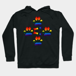 Rainbow Paws and Bones Hoodie